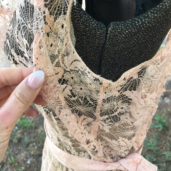 1920’s Spiderlace Peach Gown - Picture 4 of 11